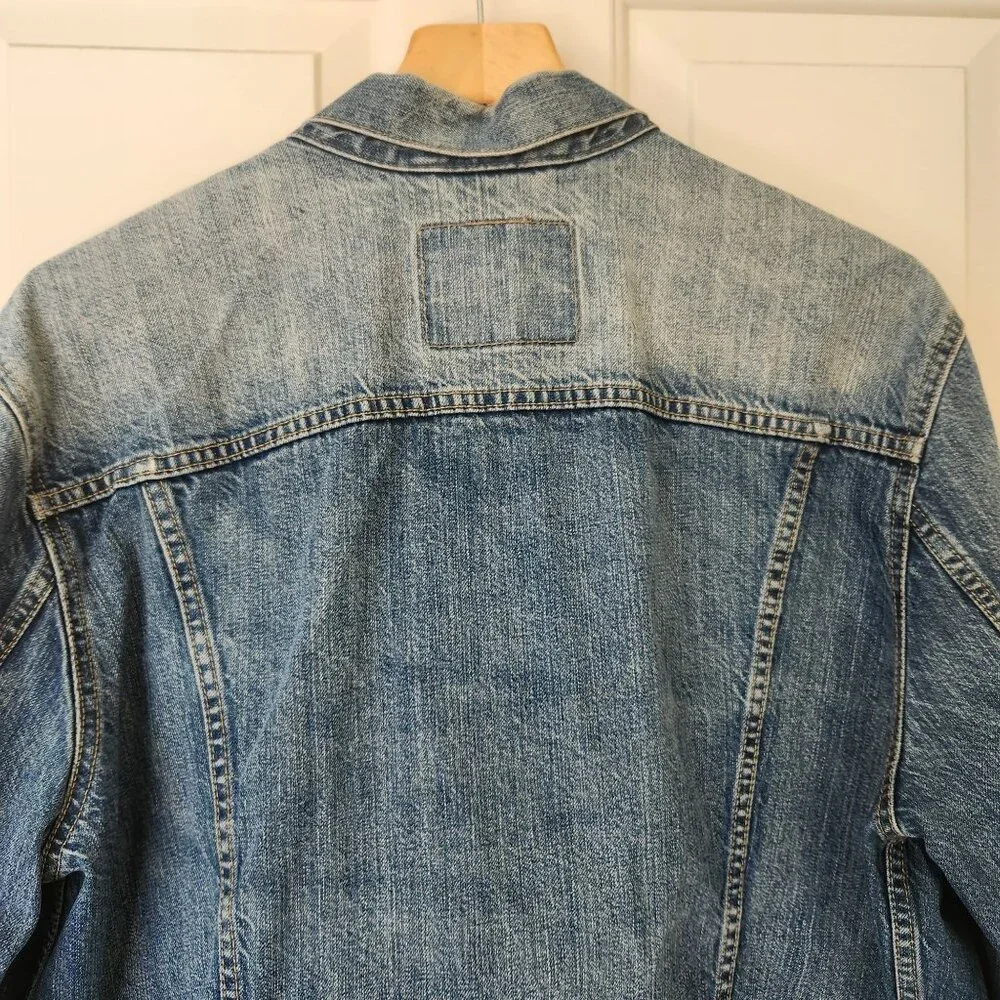 Retro Levi's Strauss Blue Denim Jacket CA00342 Trucker Casual Unisex Large - Picture 4 of 15